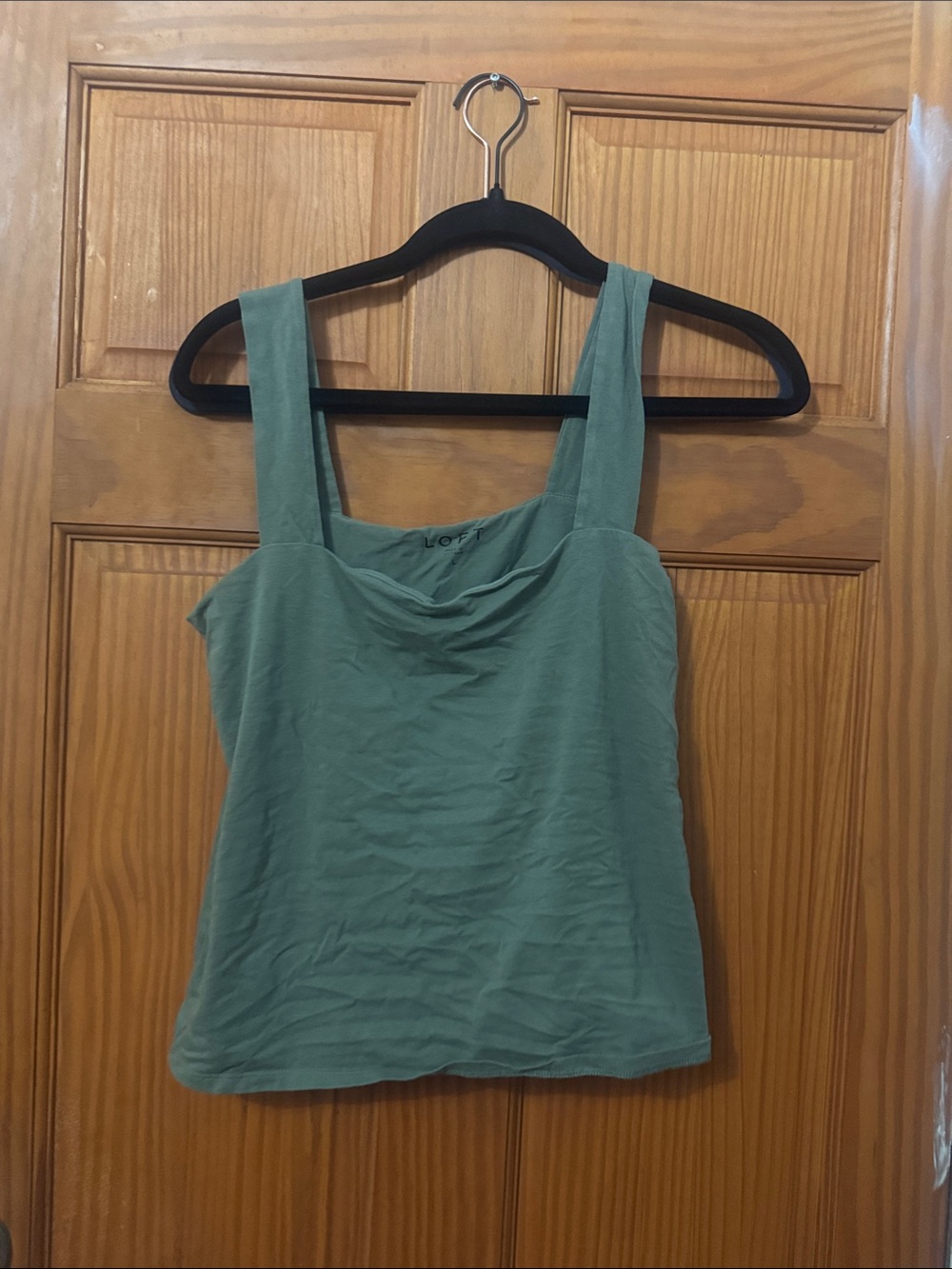 LOFT Teal Square-Neck Tank with Wide Straps